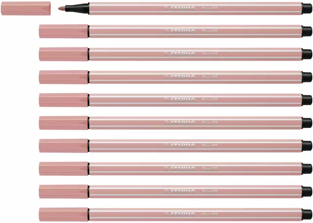 Een Feutre STABILO Pen 68/60 blush foncé koop je bij QuickOffice BV