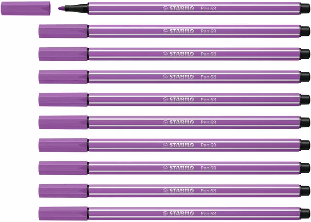 Een Viltstift STABILO Pen 68/60 medium vergrijsd violet koop je bij EconOffice