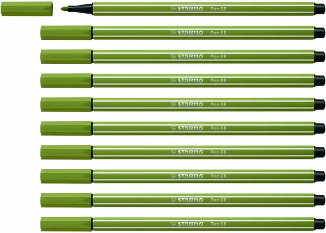 Een Viltstift STABILO Pen 68/37 medium moddergroen koop je bij QuickOffice BV