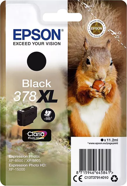Een Inktcartridge Epson 378XL T3794 zwart koop je bij EconOffice