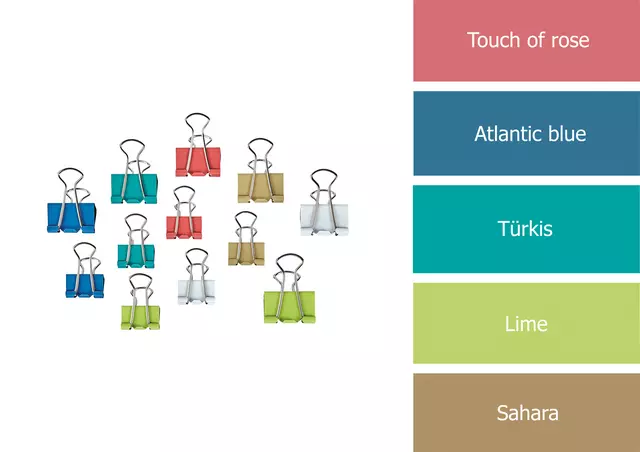 Een Papierklem MAUL 215 foldback 7mm + 9mm assorti 24 stuks koop je bij Omnia 4 Office