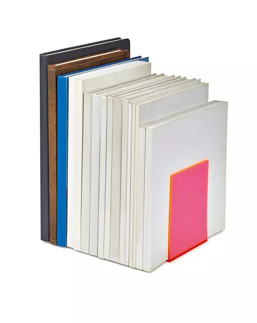 Een Boekensteun MAUL 10x10x13cm acryl set 2 neon rood transparant koop je bij Kantoorvakhandel van der Heijde