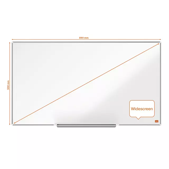 Een Whiteboard Nobo Impression Pro Widescreen 50x89cm emaille koop je bij Van Hoye Kantoor BV