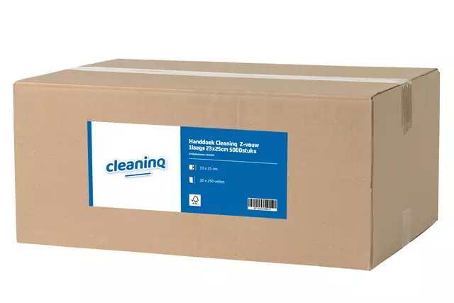 Een Handdoek Cleaninq Z-vouw 1laags 23x25cm 5000stuks koop je bij MV Kantoortechniek B.V.