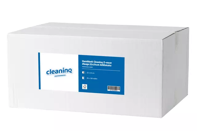 Een Handdoek Cleaninq Z-vouw 2laags 22x24cm 3200stuks koop je bij Goedkope Kantoorbenodigdheden