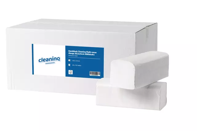 Een Handdoek Cleaninq Multi-vouw 2laags 24x20.5cm 3060stuks koop je bij EconOffice