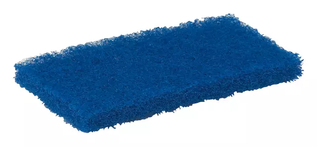 Een Schuurspons Vikan medium 125x245x23mm blauw nylon koop je bij MV Kantoortechniek B.V.