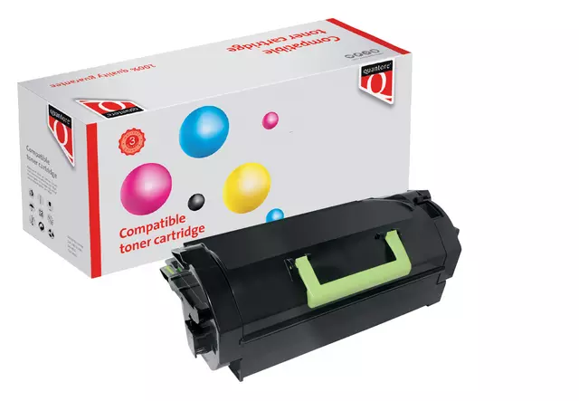 Een Tonercartridge Quantore alternatief tbv Lexmark 62D2000 zwart koop je bij Tonerinktshop