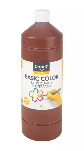 Een Plakkaatverf Creall basic donkerbruin 1000ml koop je bij The Cartridge Company