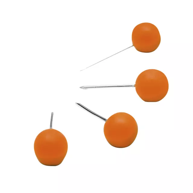 Een Prikbordspeld Nobo oranje 100 stuks koop je bij EconOffice