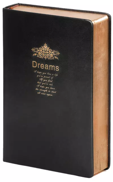 Een Notitieboek Kalpa Dreams 214x145x40mm blanco zwart koop je bij Totaal Kantoor Goeree