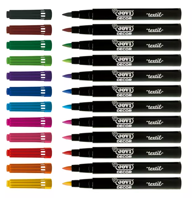 Een Textielstift Jovi assorti set à 12 stuks koop je bij KantoorProfi België BV