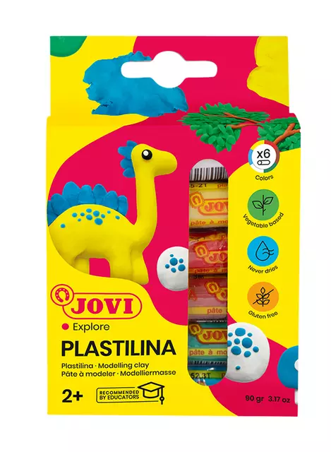 Een Pâte à modeler Jovi Plastakina 15g couleurs standard koop je bij QuickOffice BV