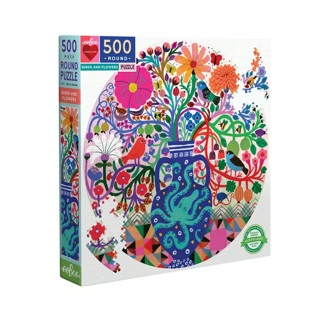 Een Puzzel Eeboo Birds & Flowers 500st koop je bij Goedkope Kantoorbenodigdheden