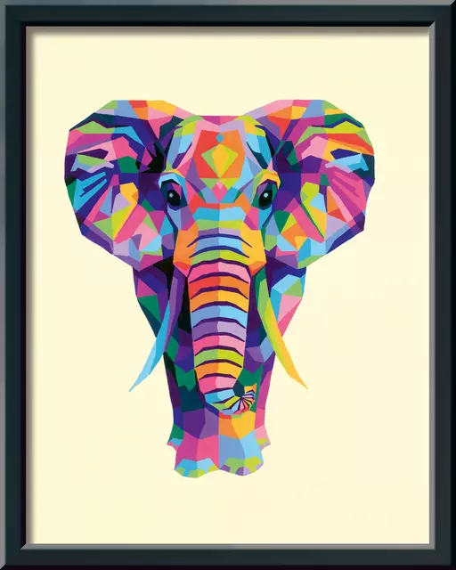 Een Schilderen op nummer Ravensburger Bonte olifant koop je bij Goedkope Kantoorbenodigdheden