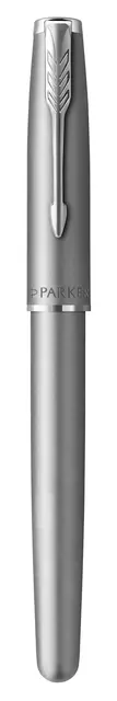 Een Vulpen Parker Sonnet Essential sandblasted stainless steel lacquer CT medium koop je bij EconOffice