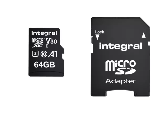 Een Geheugenkaart Integral microSDXC 64GB koop je bij QuickOffice BV