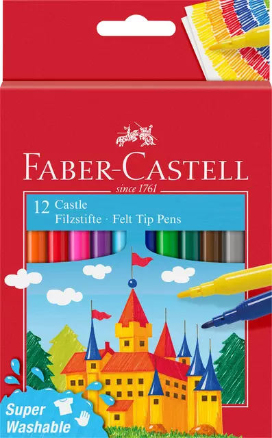 Een Kleurstift Faber-Castell assorti set à 12 stuks koop je bij EconOffice