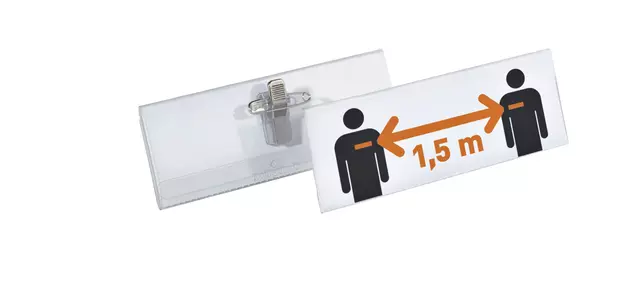 Een Badge Durable XL met combiklem 40x105mm set à 14stuks koop je bij Kantoorvakhandel van der Heijde