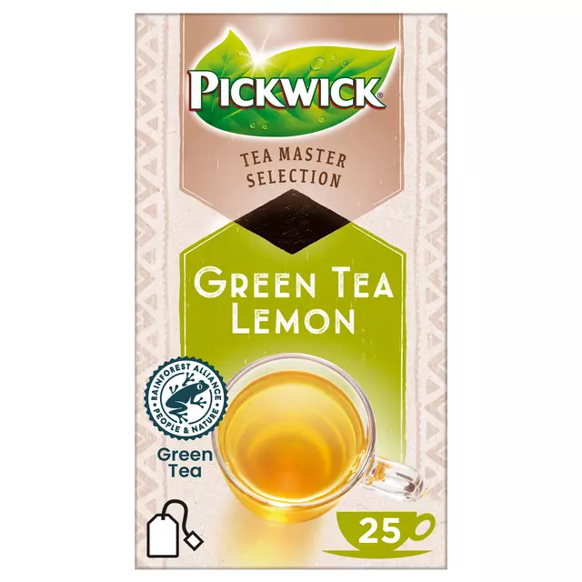 Een Thee Pickwick Master Selection green lemon 25st koop je bij EconOffice