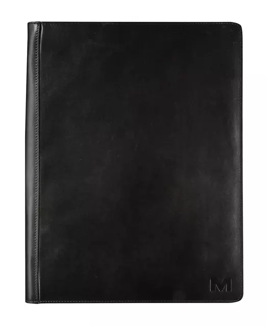 Een Schrijfmap Maverick All Black A4 met rits inclusief schrijfblok leer zwart koop je bij MV Kantoortechniek B.V.