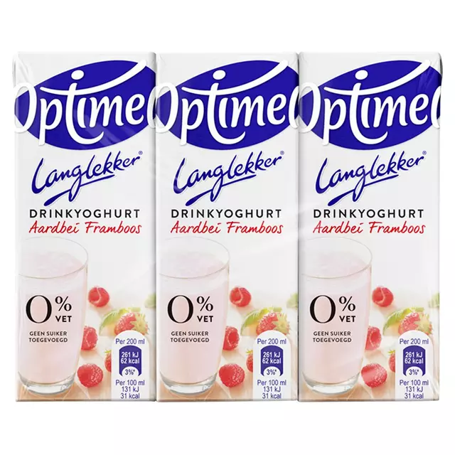 Een Drinkyoghurt Optimel Langlekker aardbei framboos 20cl koop je bij L&N Partners voor Partners B.V.