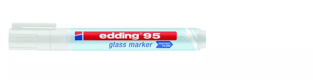 Een Viltstift edding 95 glasbord rond 1.5-3mm wit koop je bij Goedkope Kantoorbenodigdheden