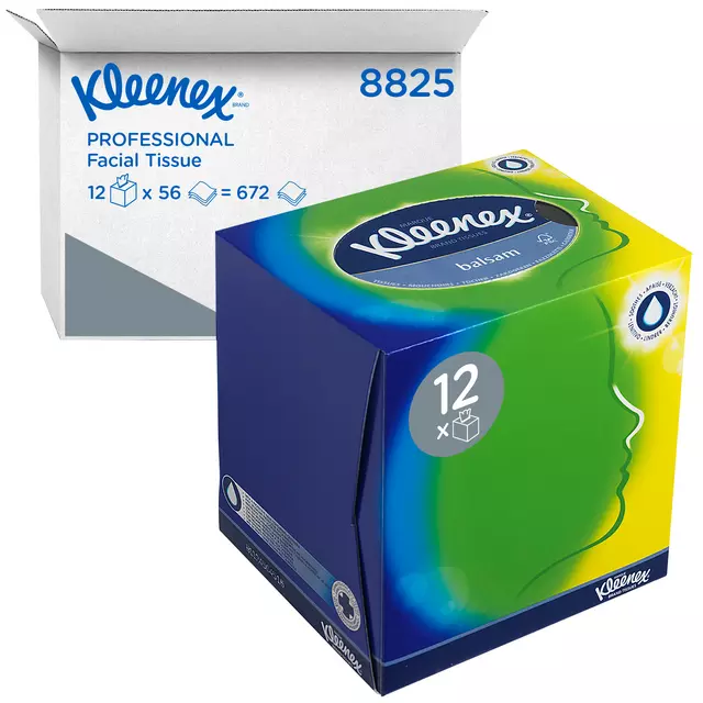 Een Facial tissues Kleenex kubus 3-laags 56stuks wit 8825 koop je bij EconOffice