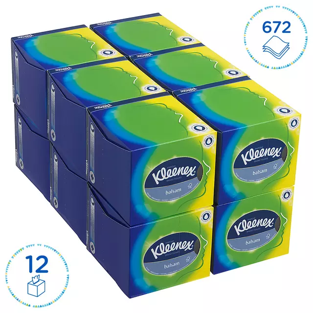 Facial tissues Kleenex kubus 3-laags 56stuks wit 8825