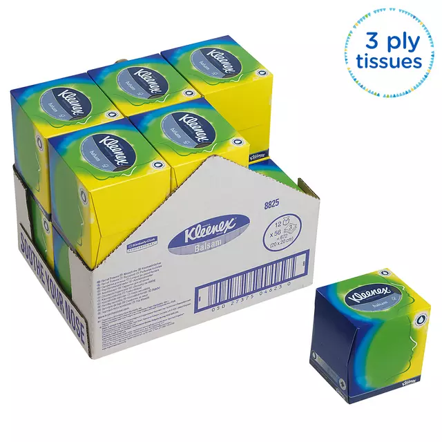 Een Facial tissues Kleenex kubus 3-laags 56stuks wit 8825 koop je bij KantoorProfi België BV