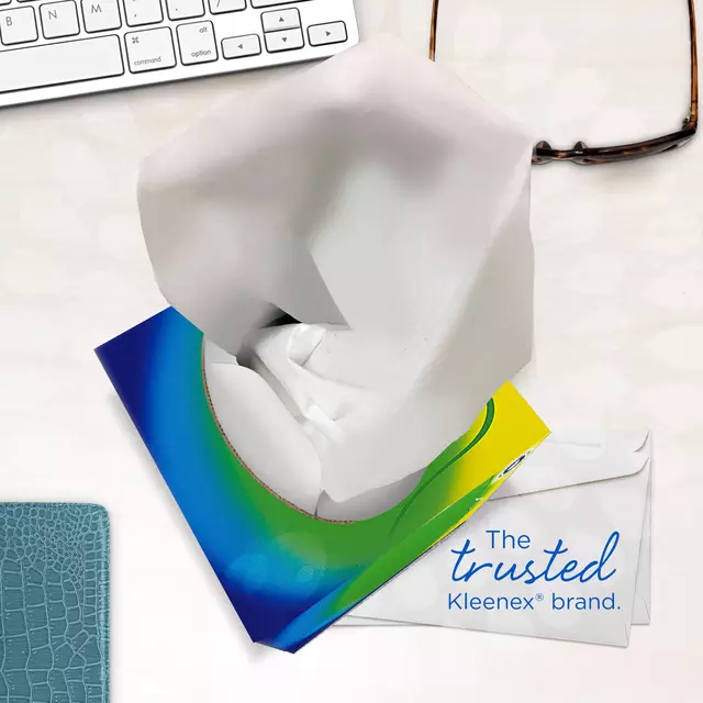 Een Facial tissues Kleenex kubus 3-laags 56stuks wit 8825 koop je bij EconOffice