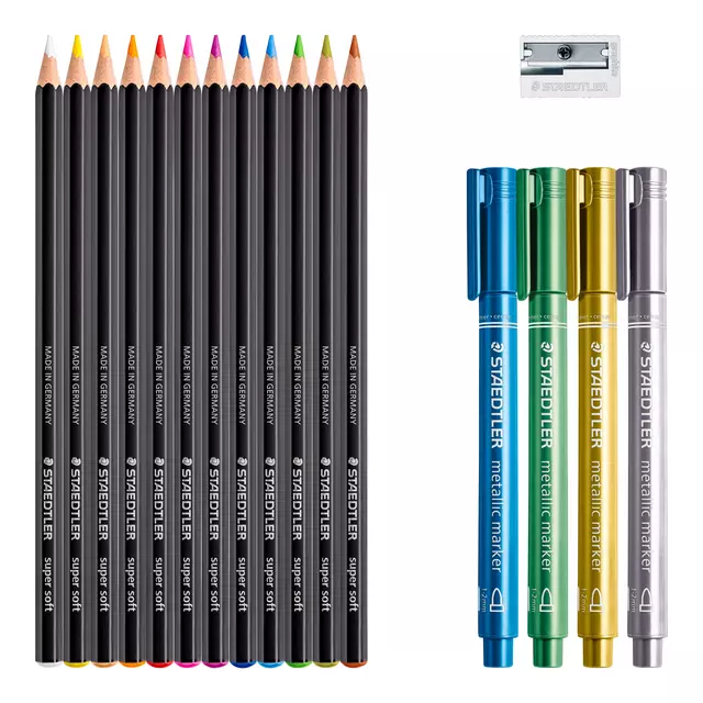 Een Kleurpotlood Staedtler Design Journey Black & White 17-delig koop je bij NiceSupplies.nl