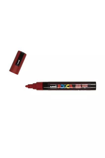 Een Verfstift Posca PC5M medium robijnrood koop je bij NiceSupplies.nl