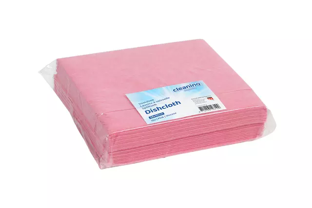 Een Werkdoek Cleaninq viscose 38x40cm roze 10 stuks koop je bij EconOffice