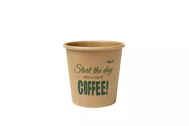 Een Beker IEZZY coffee-to-go 118ml karton 50 stuks koop je bij Van Leeuwen Boeken- en kantoorartikelen