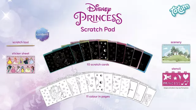 Een Knutselset Totum Disney Princess scratchbook koop je bij Van Leeuwen Boeken- en kantoorartikelen