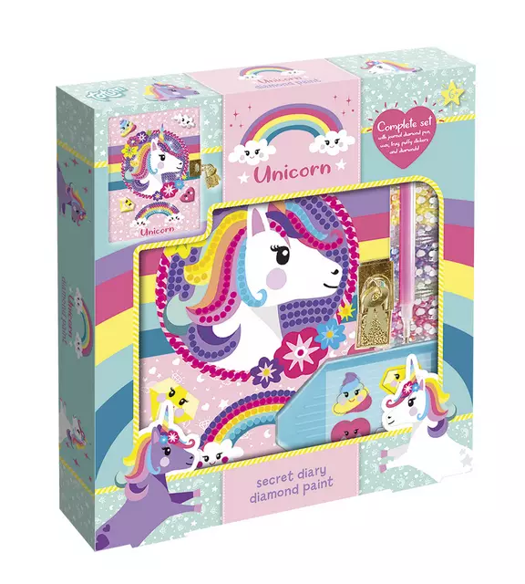 Een Knutselset Totum Unicorn dagboek Diamondpainting koop je bij L&N Partners voor Partners B.V.