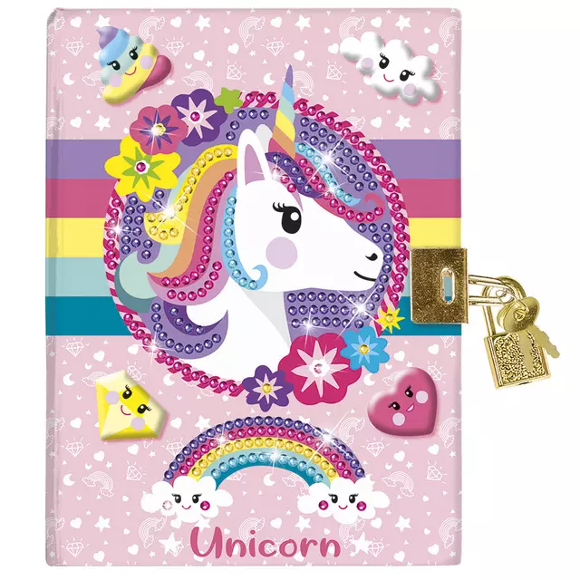 Een Knutselset Totum Unicorn dagboek Diamondpainting koop je bij Tonerinktshop