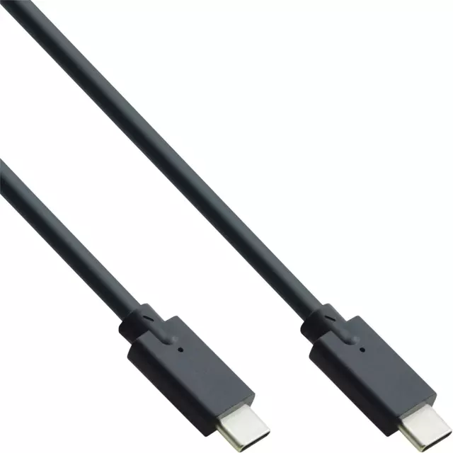 Een Kabel inLine USB-C 3.2 GEN.2 M/M 2 meter zwart koop je bij Van Leeuwen Boeken- en kantoorartikelen