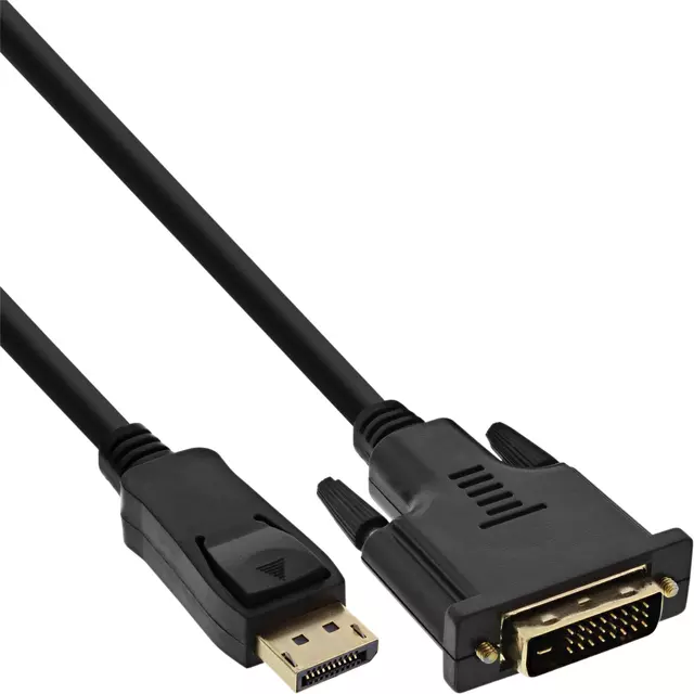 Een Kabel inLine Displayport DVI 24+1 M/M 2 meter zwart koop je bij Totaal Kantoor Goeree