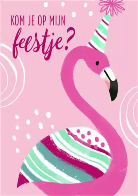 Een Uitnodiging Flamingo 14x9cm koop je bij Totaal Kantoor Goeree
