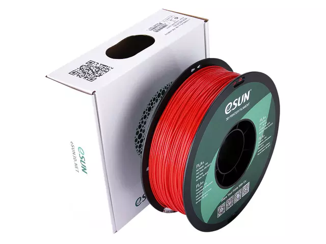 Een 3D Filament Esun 1.75mm PLA 1kg rood koop je bij MV Kantoortechniek B.V.