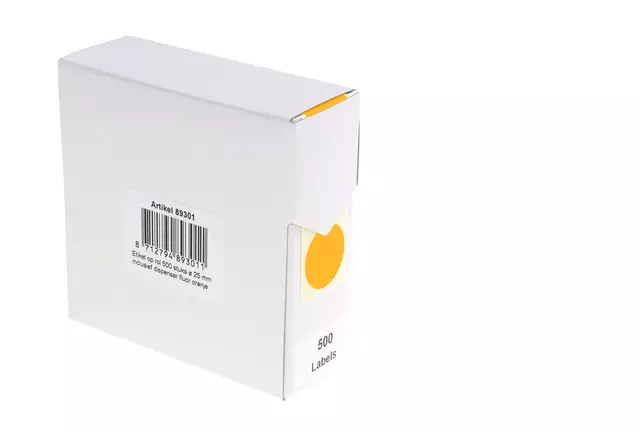 Een Etiket Rillprint 25mm 500st op rol fluor oranje koop je bij KantoorProfi België BV