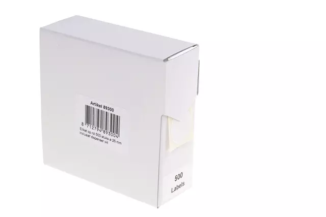 Een Etiket Rillprint 25mm 500st op rol wit koop je bij MV Kantoortechniek B.V.