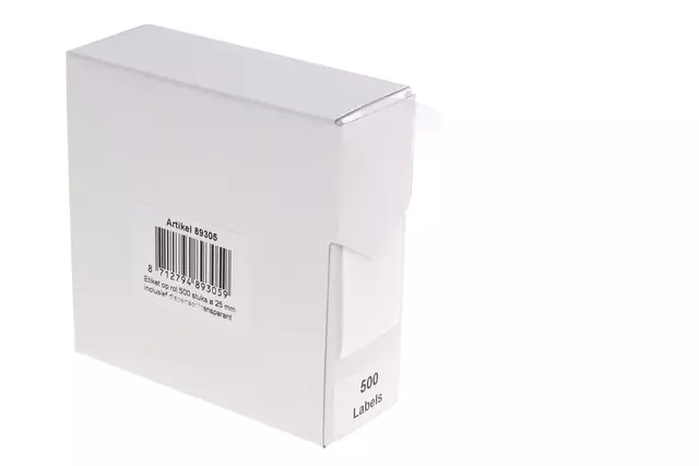 Een Etiket Rillprint 25mm 500st op rol transparant koop je bij KantoorProfi België BV