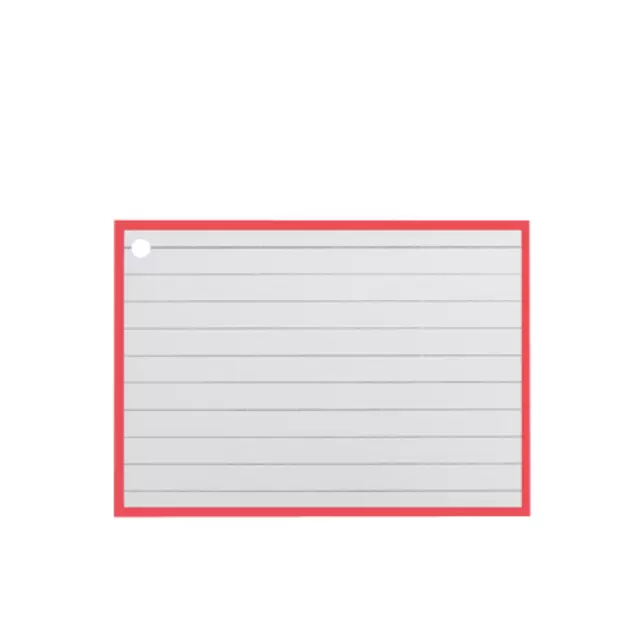 Flashcards A7 Rood incl. clipring