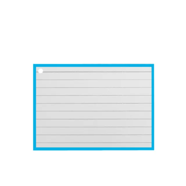 Flashcards A7 Blauw incl. clipring