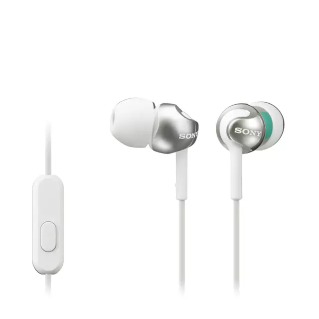 Een Oortelefoon Sony in-ear EX110 9mm incl. mic wt koop je bij Ziffo Kantoorcentrum BV