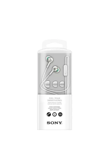 Een Oortelefoon Sony in-ear EX110 9mm incl. mic wt koop je bij Goedkope Kantoorbenodigdheden