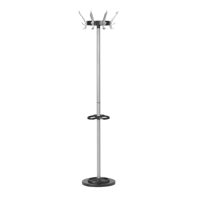 Buy your Standing coat rack Unilux Cypres metallic gray at QuickOffice BV